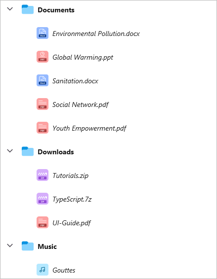 .NET MAUI TreeView with LevelBasedStyling