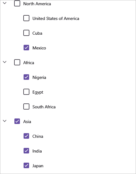 Checkbox nodes in .NET MAUI TreeView in unbound mode