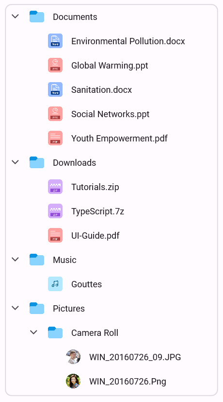Syncfusion .NET MAUI tree view overview