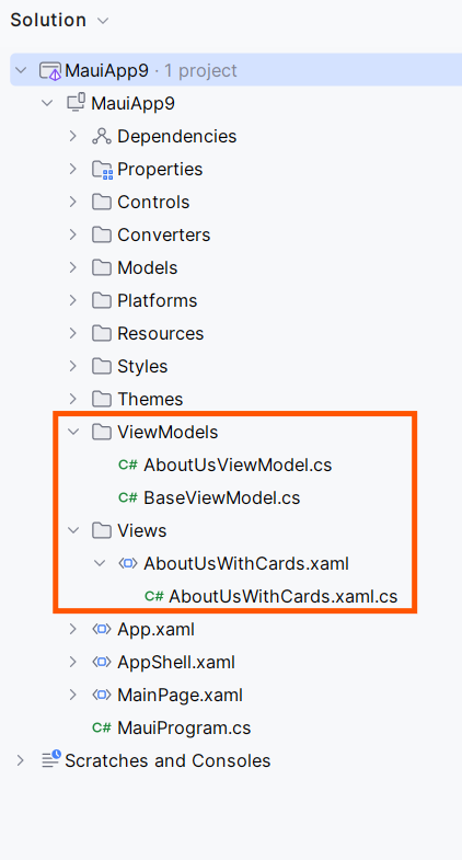 Added files in MAUI Project