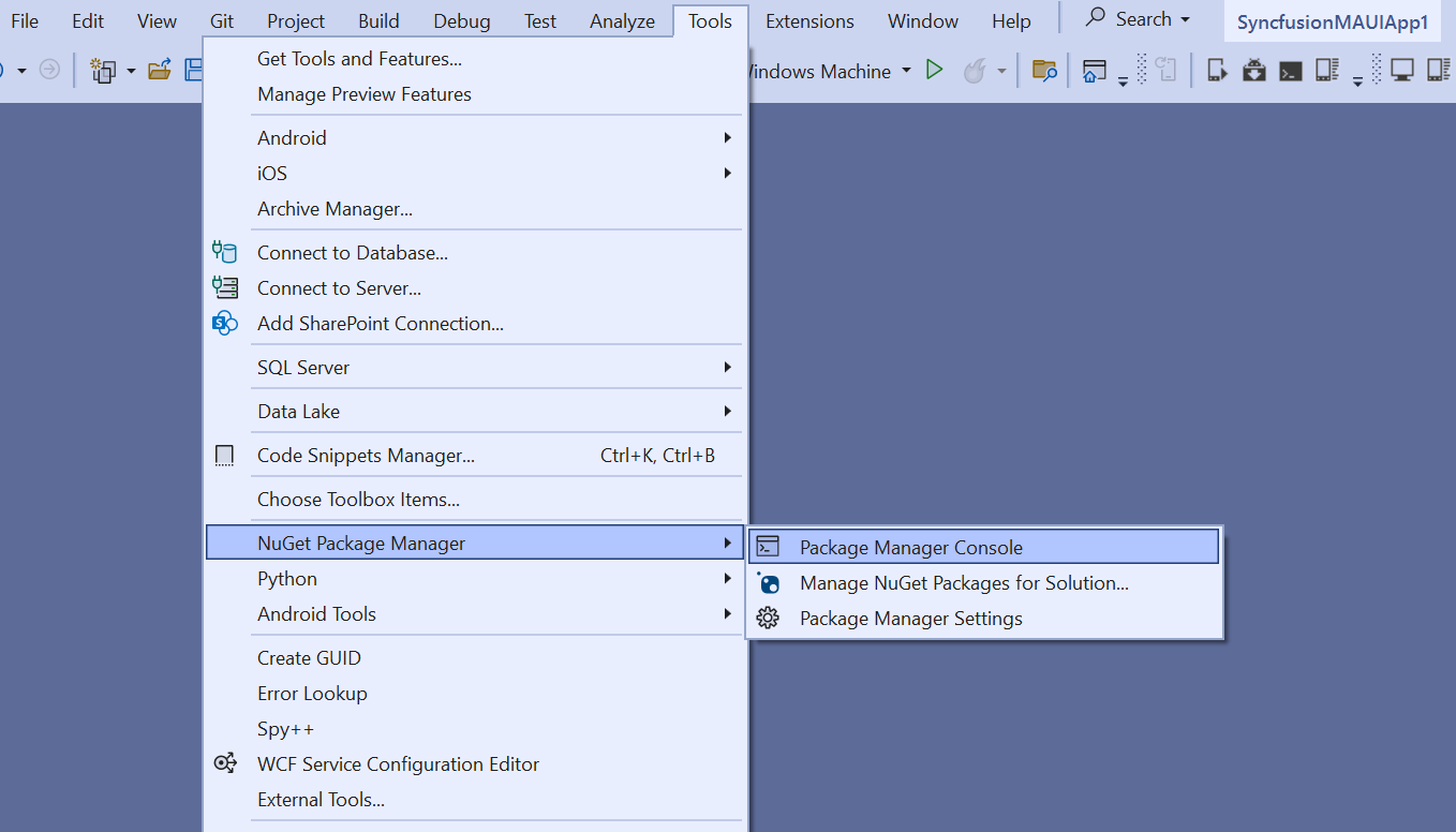 Package Manager Console