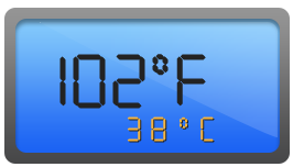 Visual representation of Thermometer using Digital Gauge in PHP
