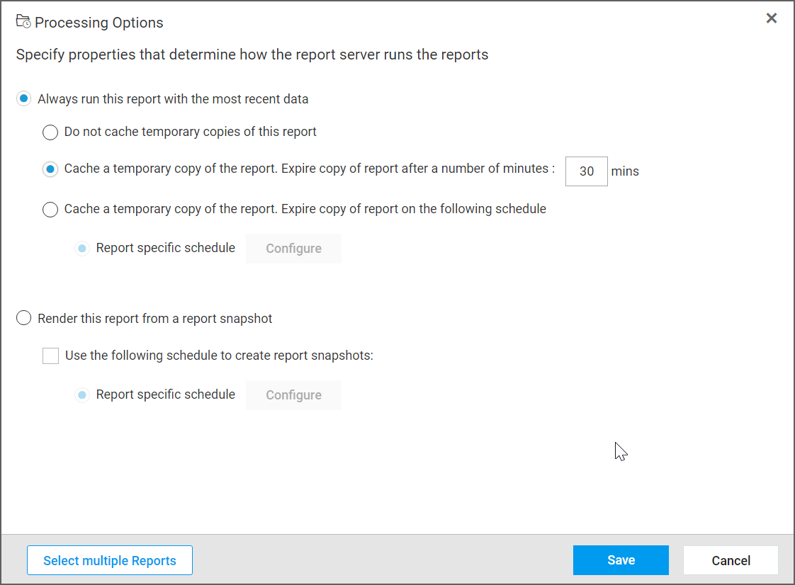 Processing option