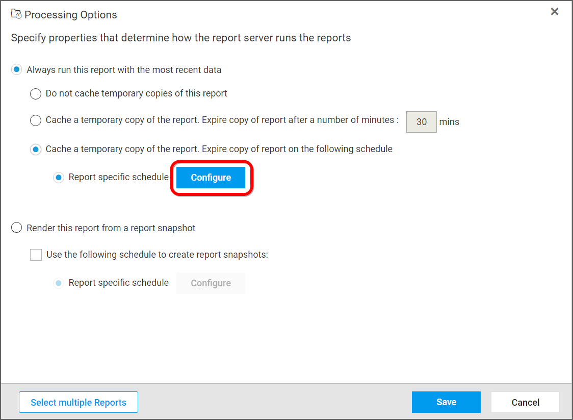 Add Report Views confirmation Message
