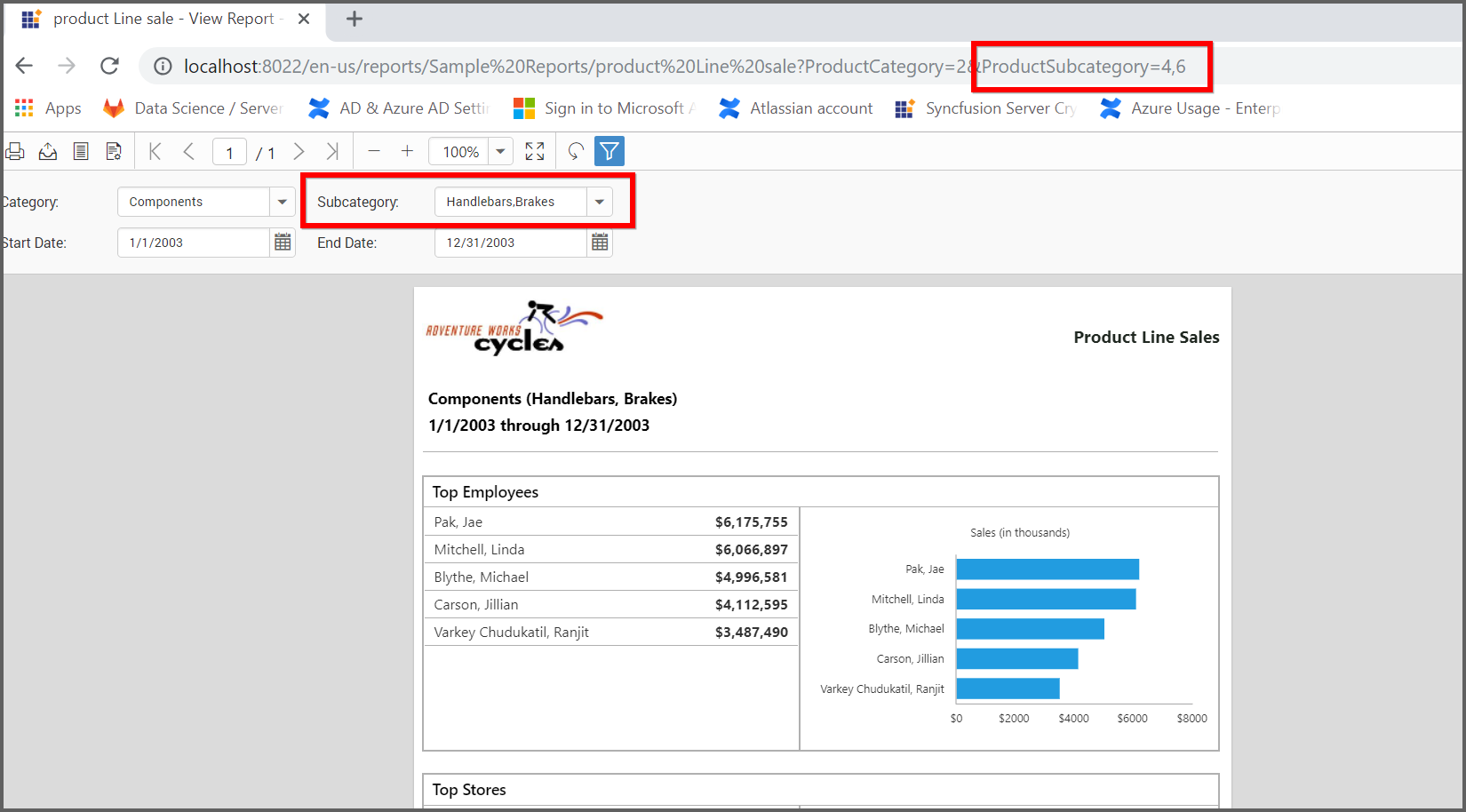 Reports with multiple values of Parameter