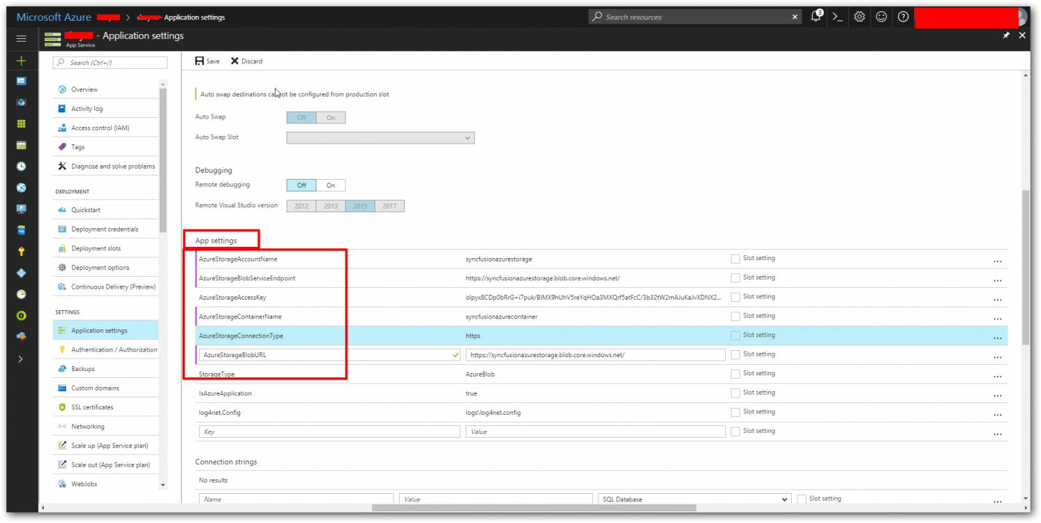 Update App setting in Azure web app