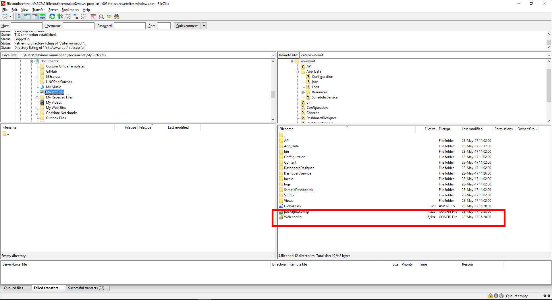 Download Old Web App webconfig file