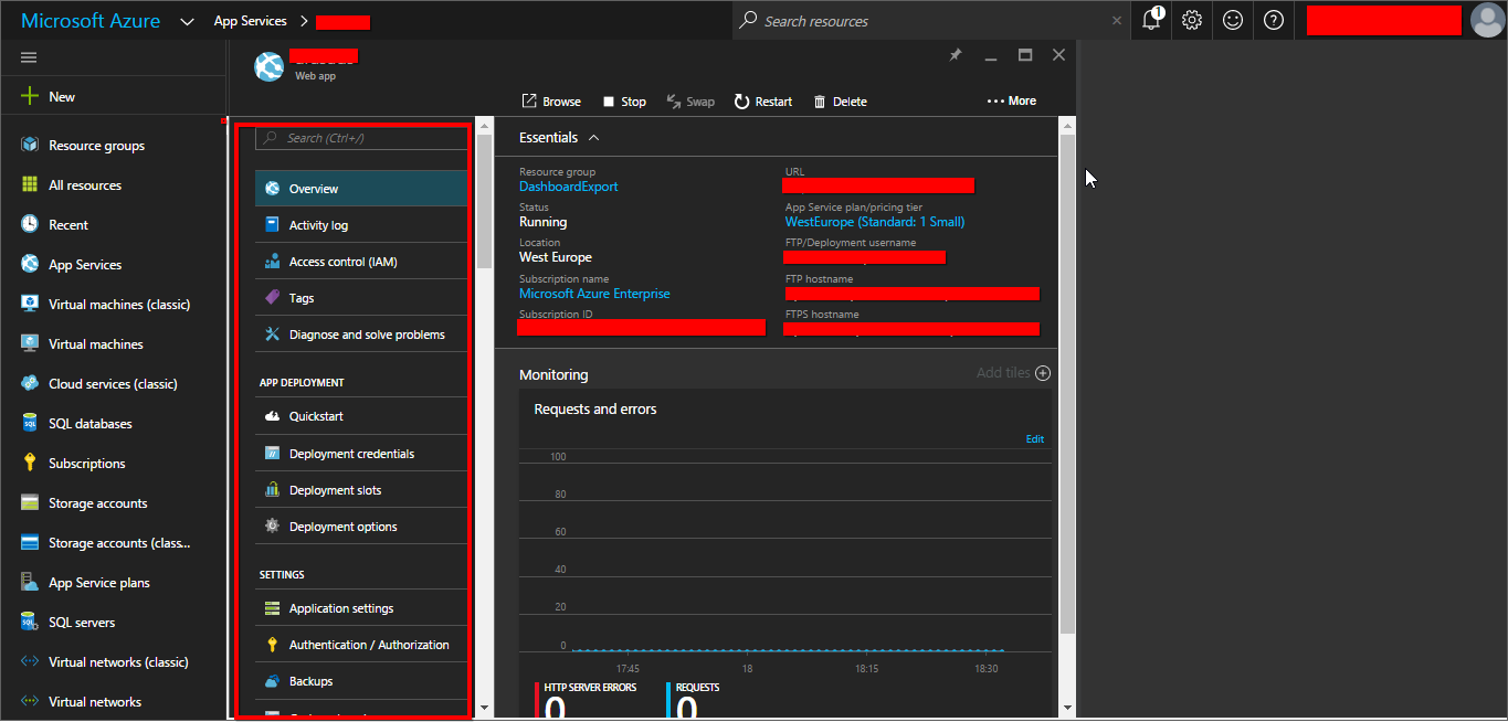 Azure web app Installation - Upload files