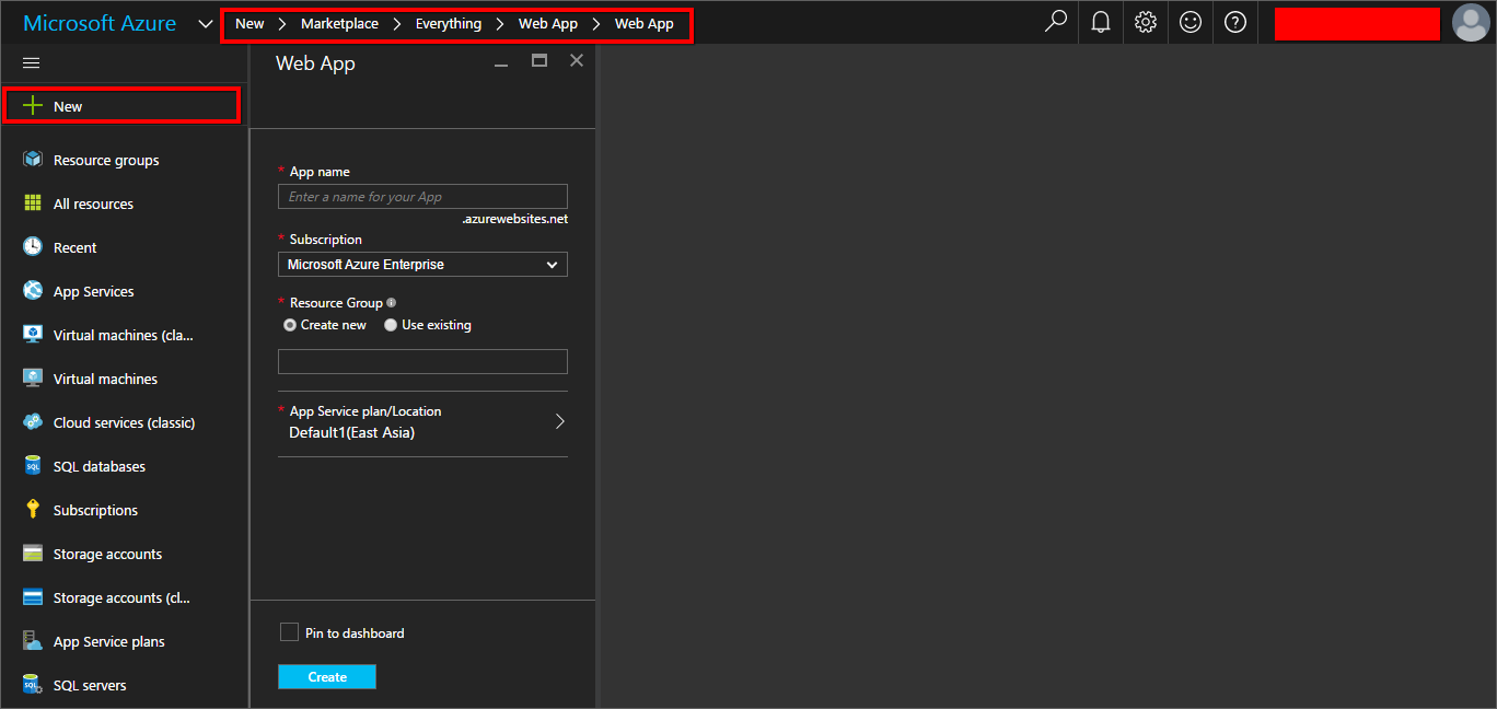 Azure web app Installation - Create Web App in Azure Cloud
