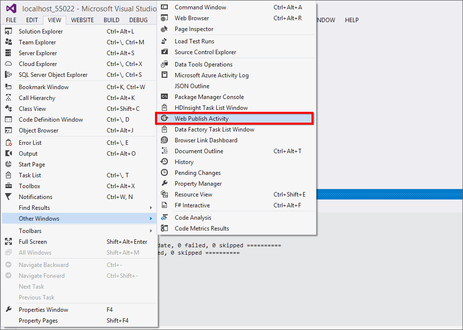 Azure web app Installation - Web Publish Activity