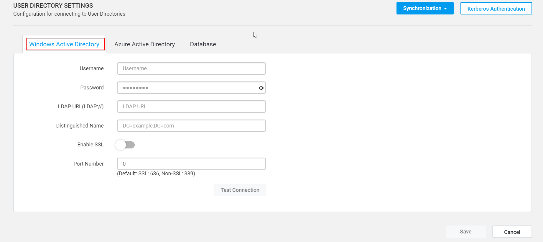 Active Directory Settings