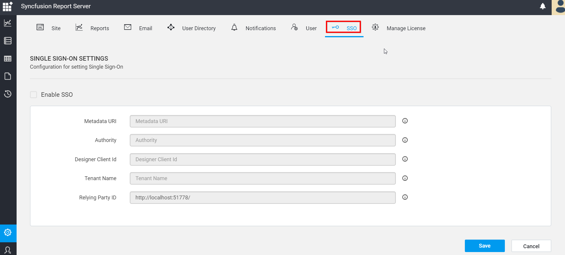 Single Sign-On Settings