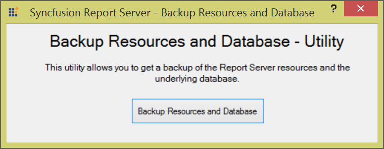 Backup Utility SQL Server