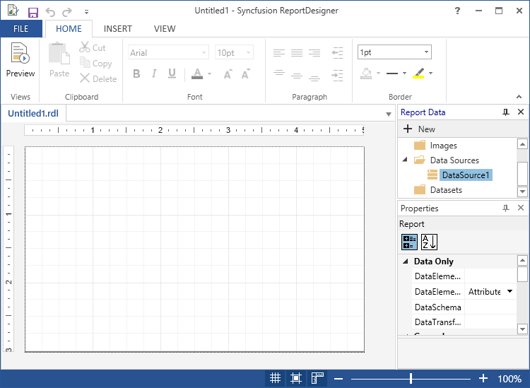 Getting Started with Syncfusion Report Designer.