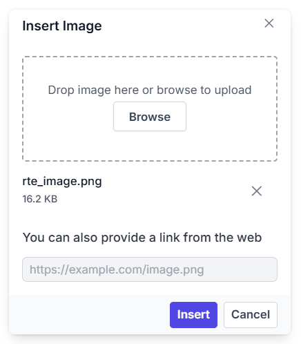 Rich Text Editor Image delete