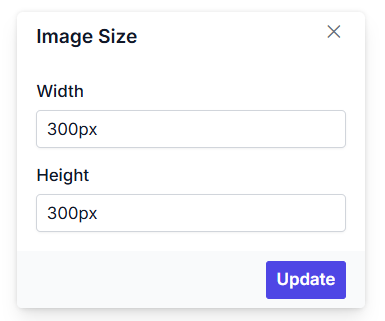 Rich Text Editor Image dimension
