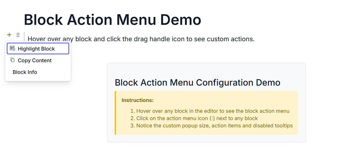 Block Action