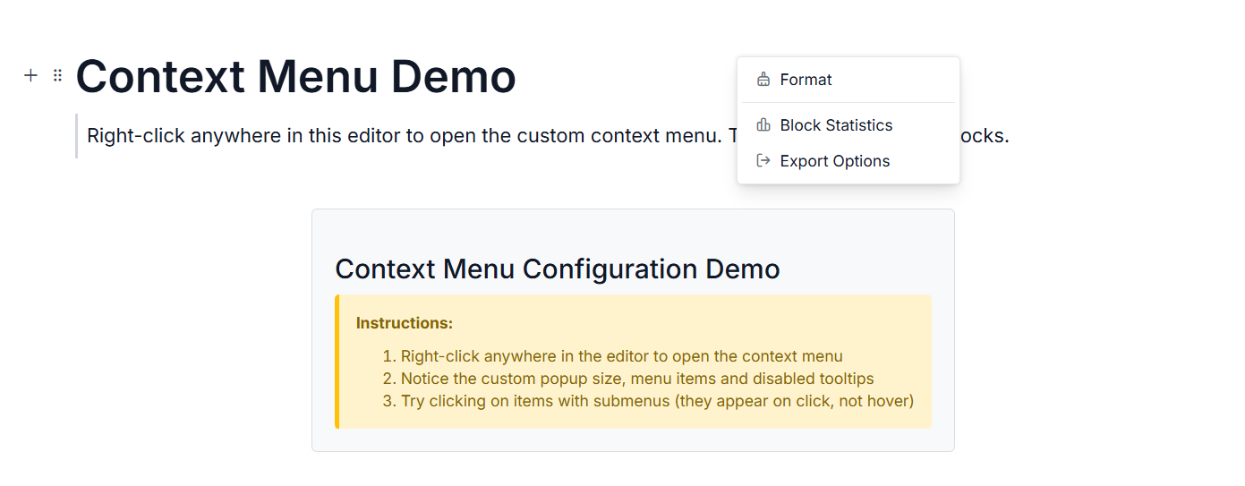 Context Menu