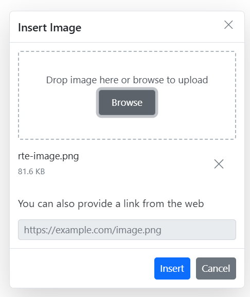 Rich Text Editor Image delete
