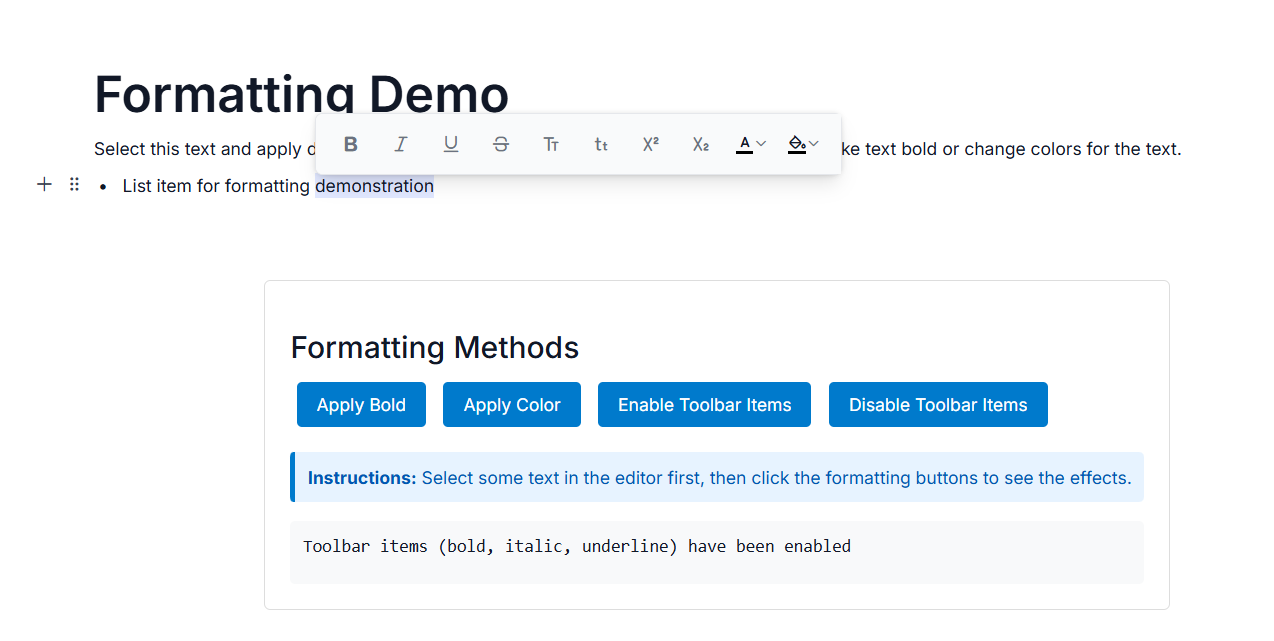 Formatting Method