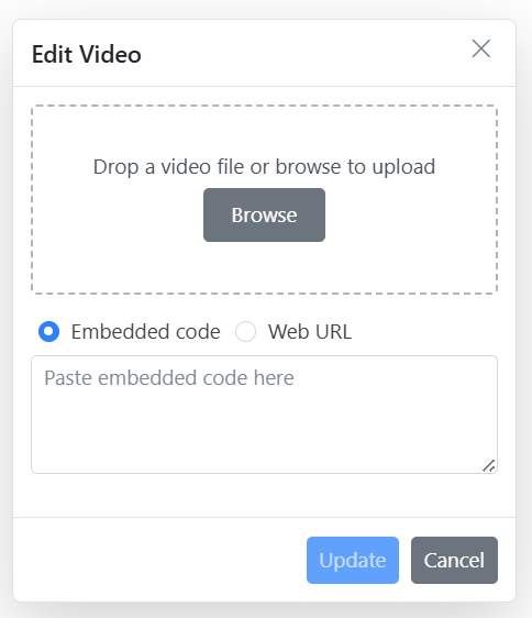 Rich Text Editor Embed Video replace