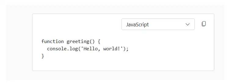 Blazor Block Editor Code Block
