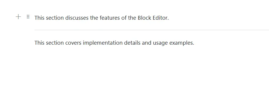 Blazor Block Editor Divider Block