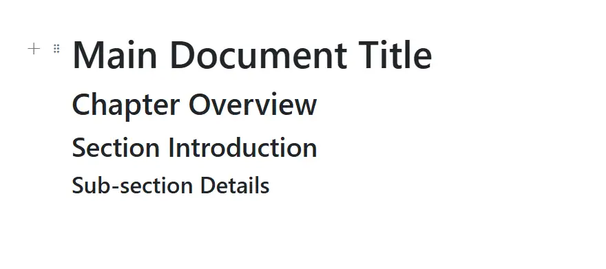Blazor Block Editor Heading Blocks