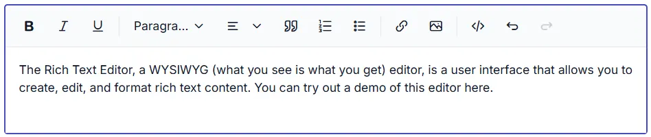 Blazor RichTextEditor with modifying container border