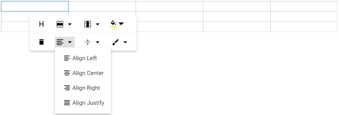 Blazor RichTextEditor changing horizontal alignment