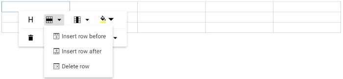  Blazor RichTextEditor inserting table rows