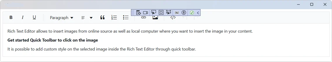 Blazor Rich Text Editor Component
