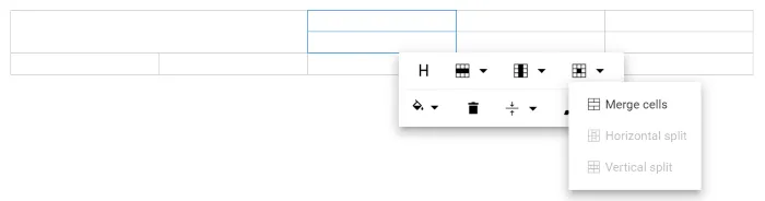 Blazor RichTextEditor table cell merging