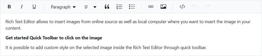 Blazor Rich Text Editor Component
