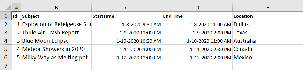Excel Exporting with custom Fields