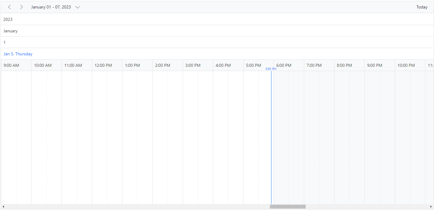 Timeline Header Rows