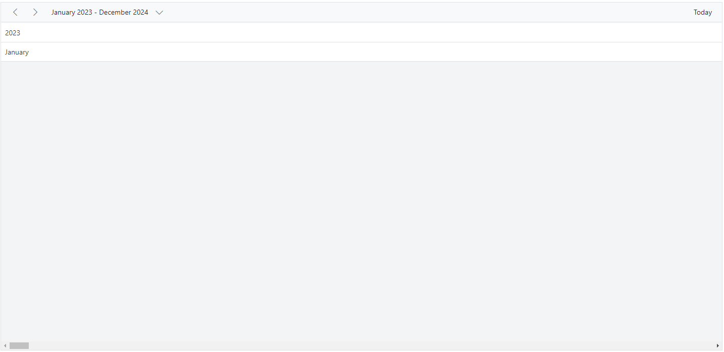 Display Year and Month rows in timeline views