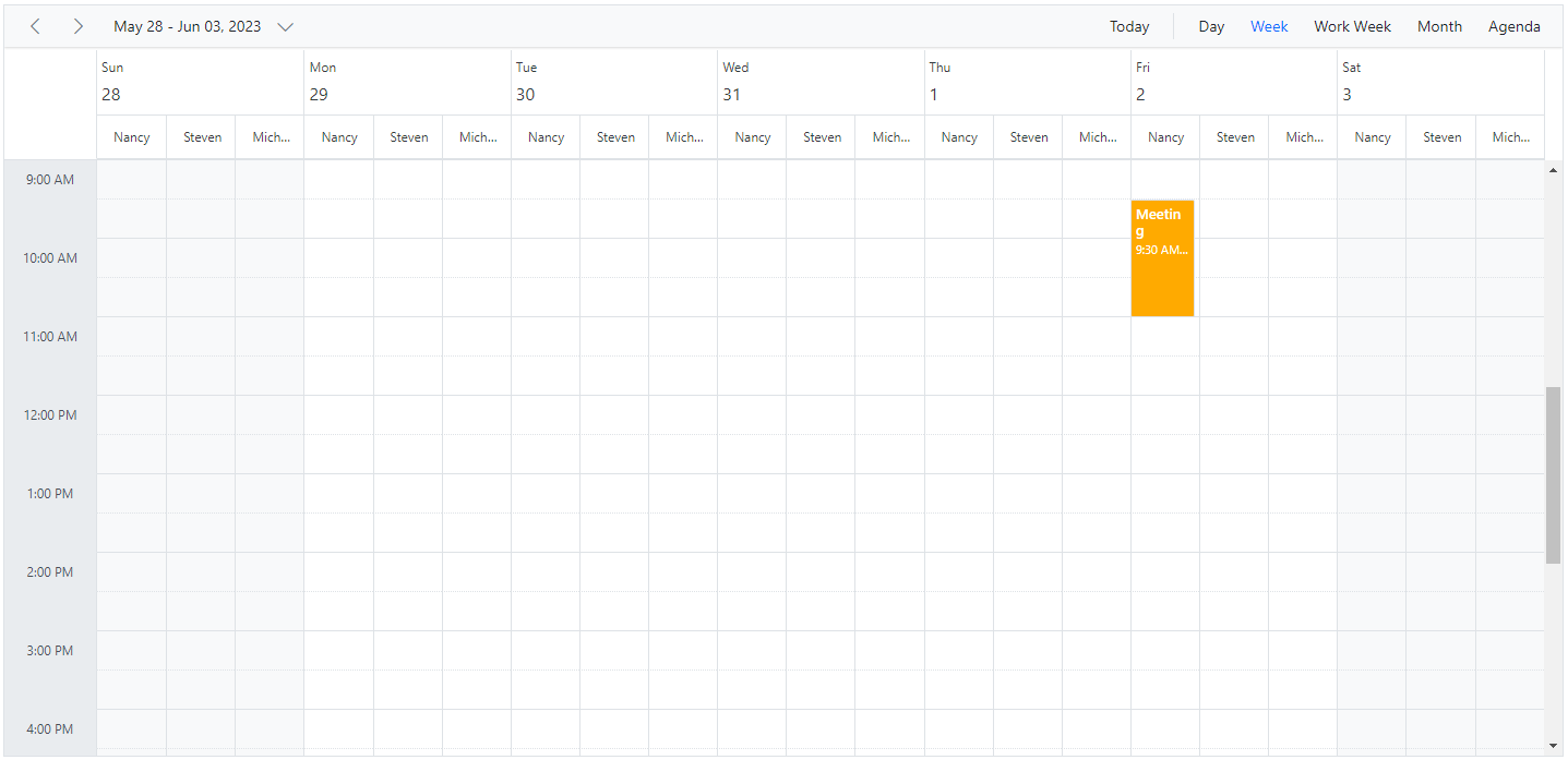 Grouping Resources by Date in Schedule