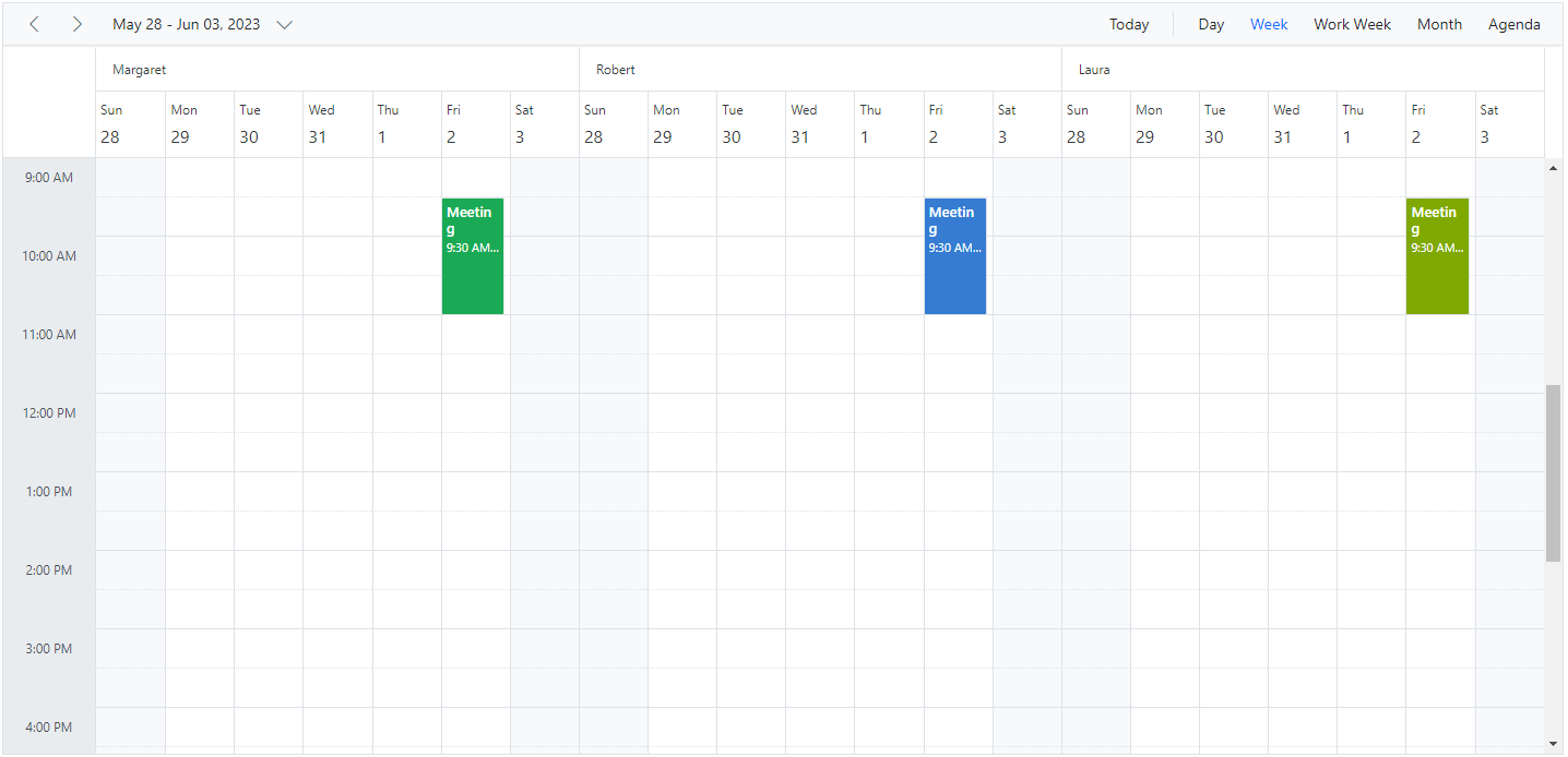 Grouping Resources as shared events