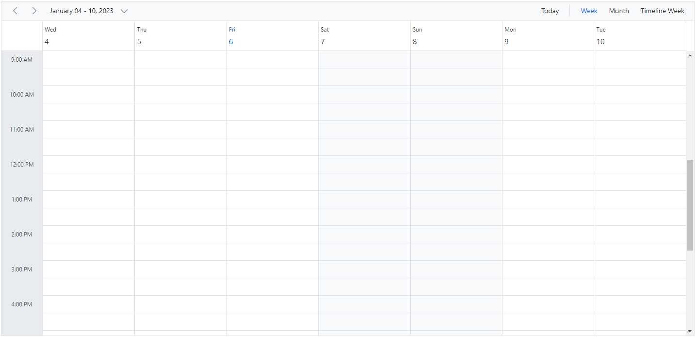 Start Day of Week