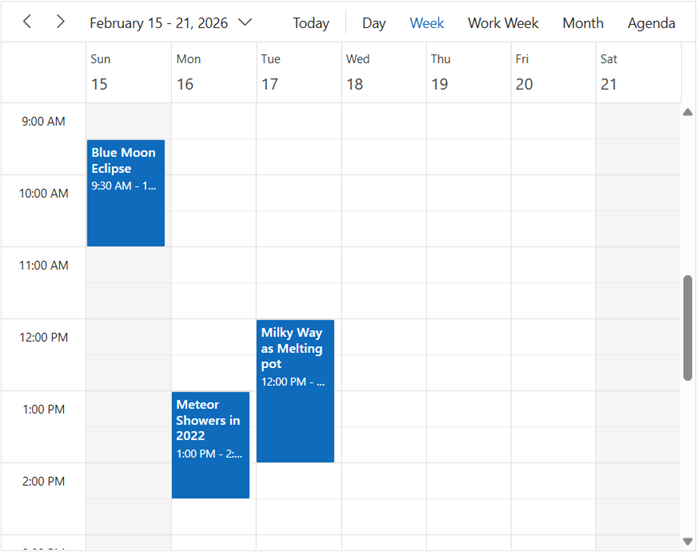 ASP.NET Core Scheduler with Appointments