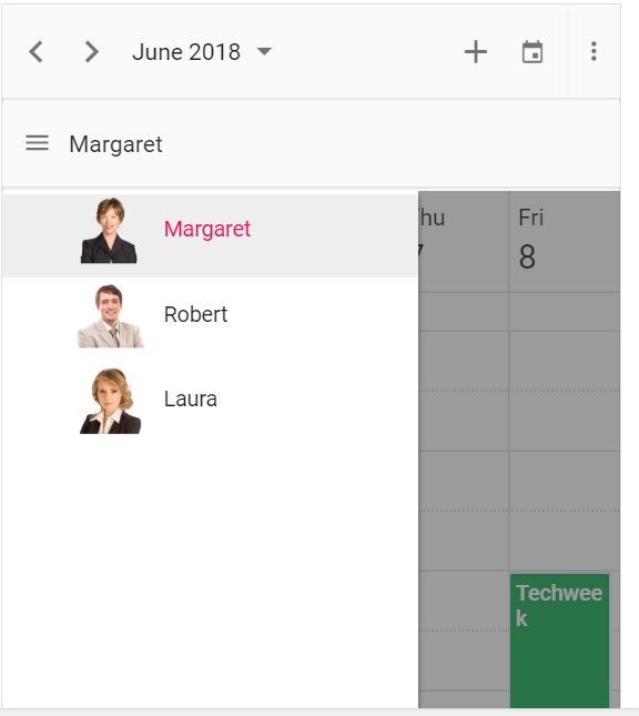 Resource header template in compact mode