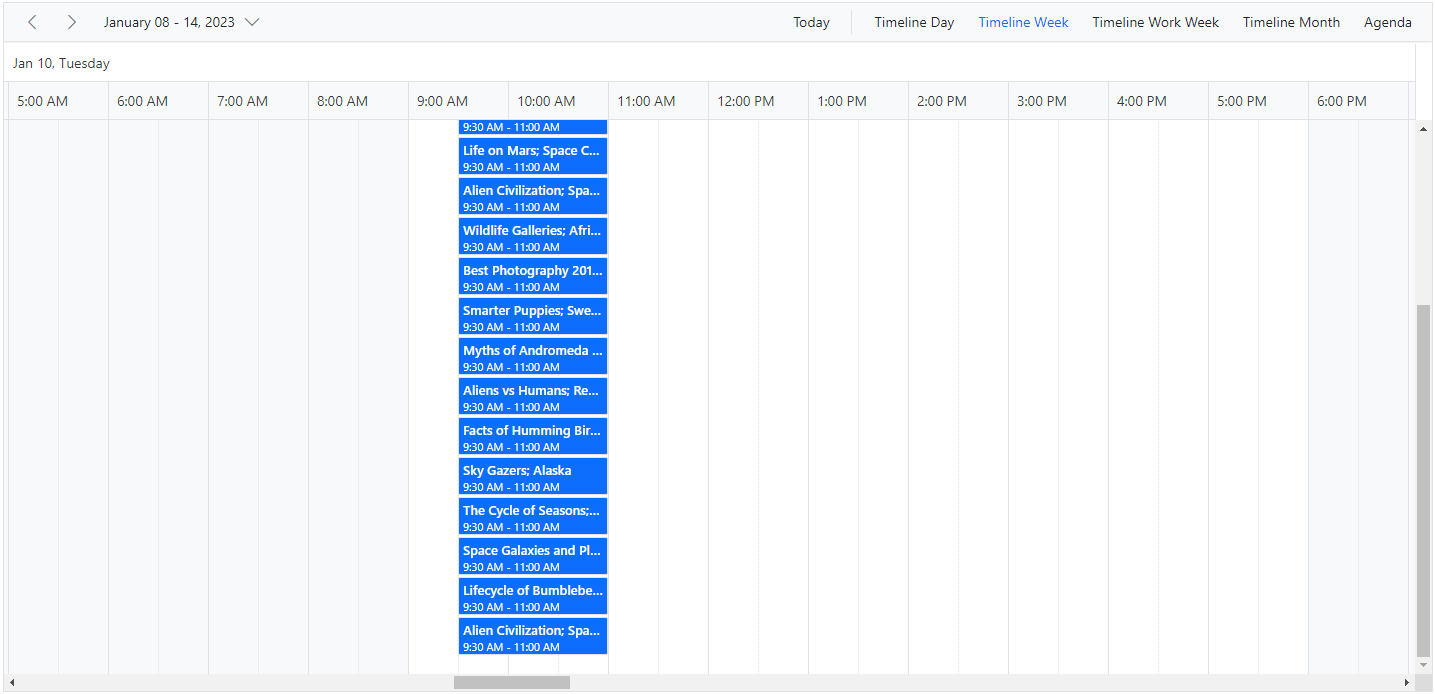 Display Row Auto Height in ASP.NET Core Scheduler Timeline View