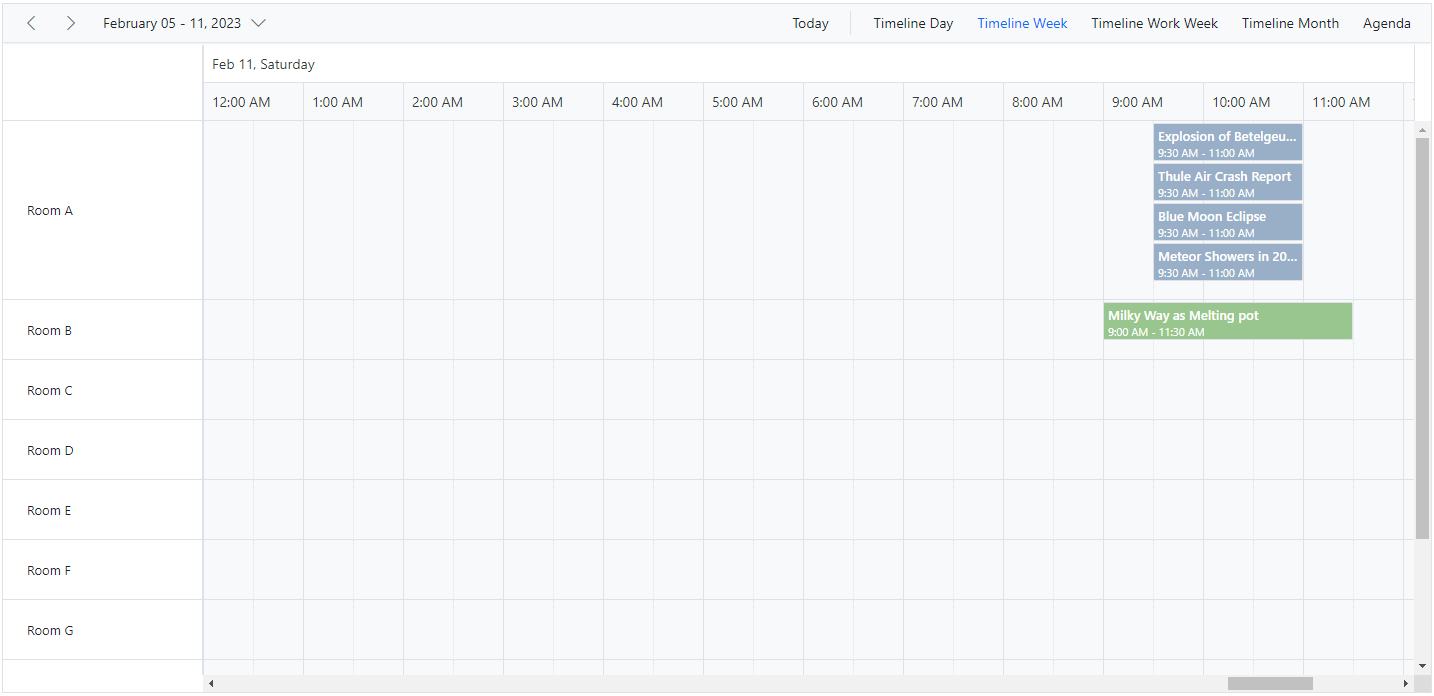 Display Row Auto Height with Multiple Resources in ASP.NET Core Scheduler Timeline View