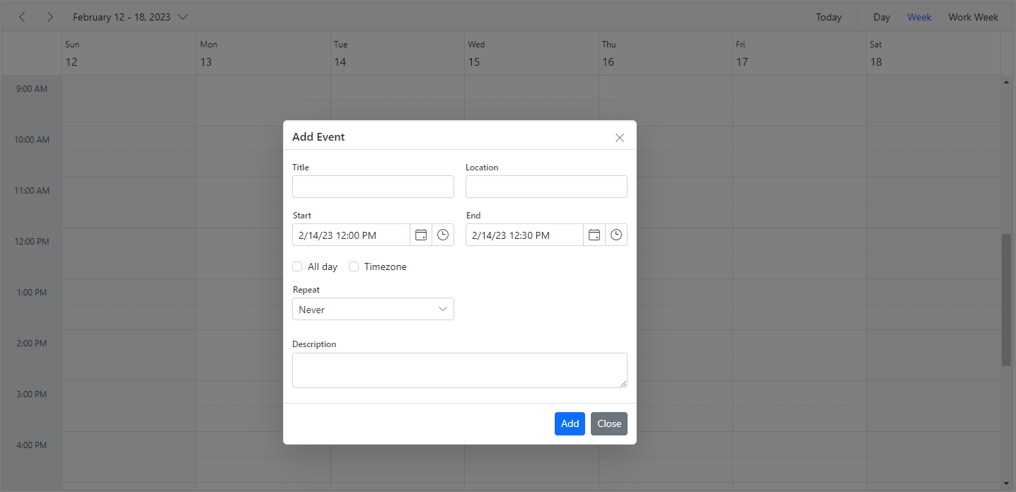 Display Customize Editor Window Header Title and Text of Footer Buttons in ASP.NET Core Scheduler