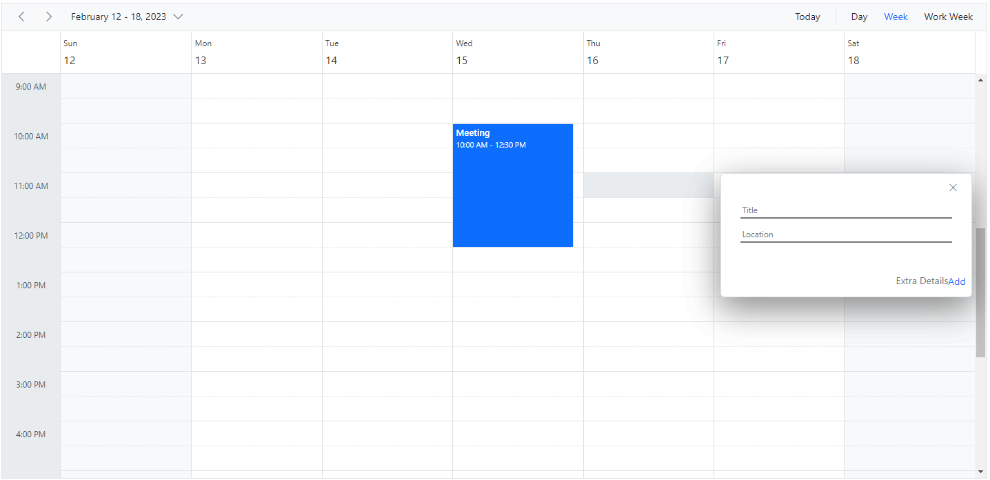 Display Customizing Quick Popups in ASP.NET Core Scheduler