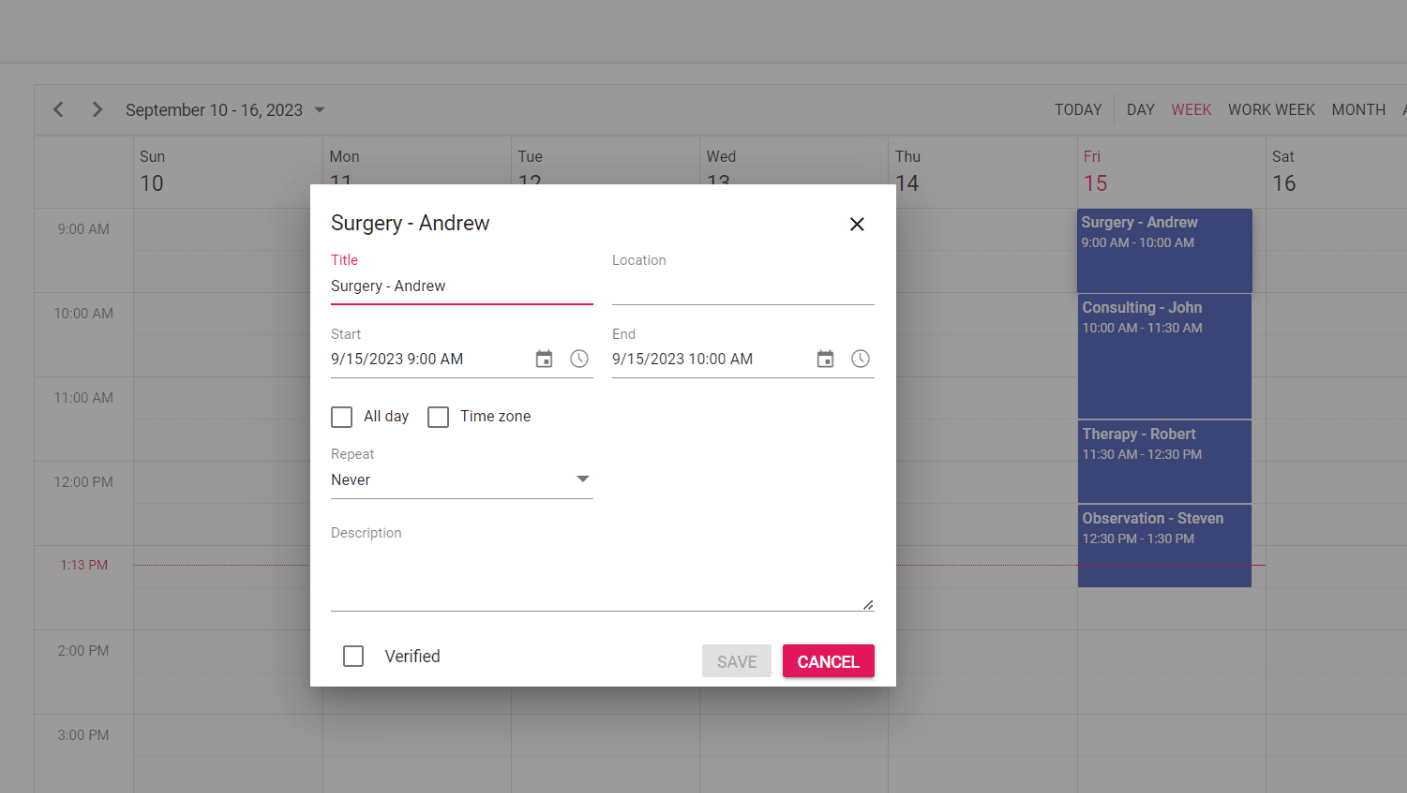 Display Customize header and footer using template in ASP.NET Core Scheduler