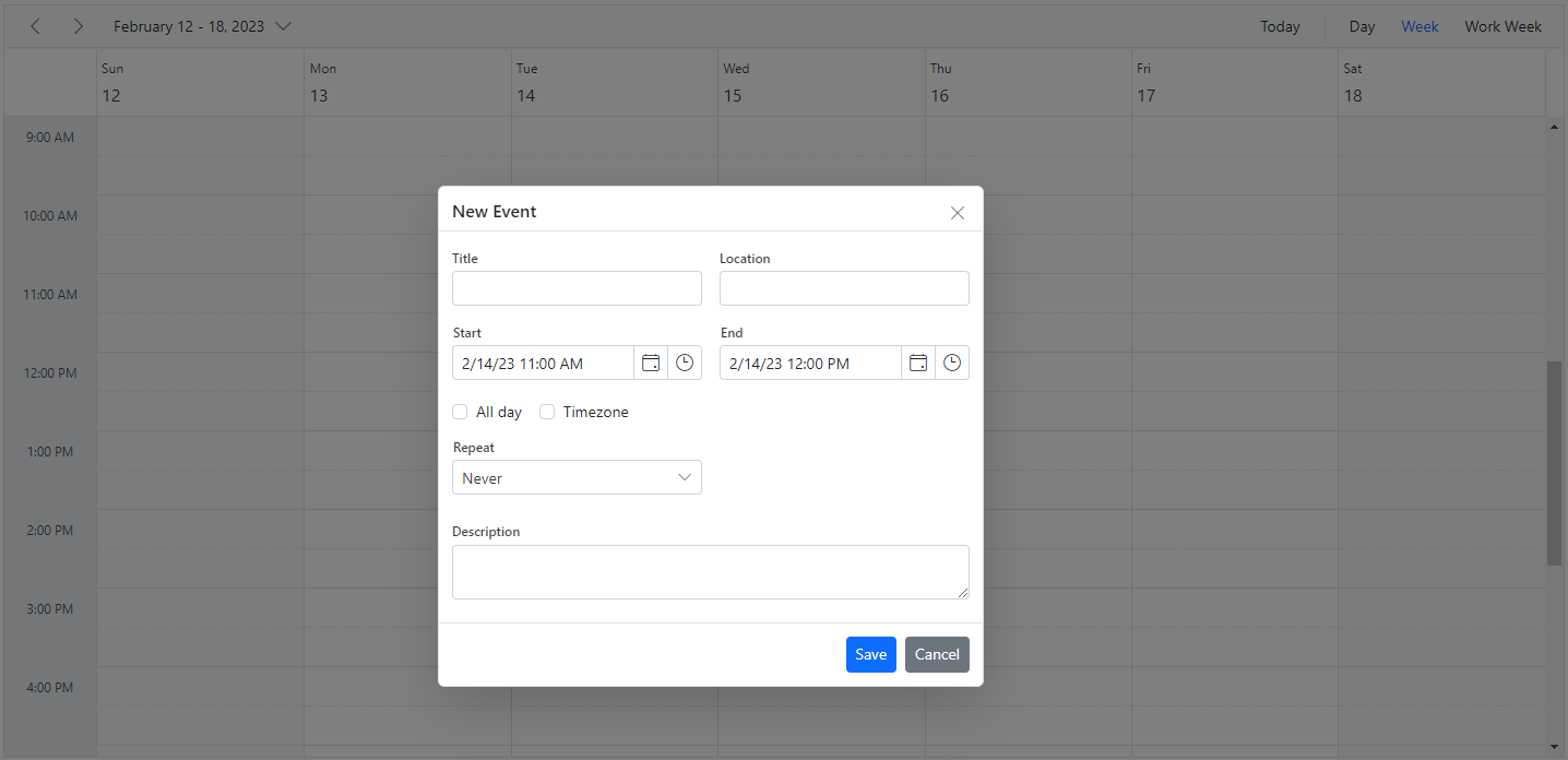 Display Customizing Default Time Duration of Editor Window in ASP.NET Core Scheduler