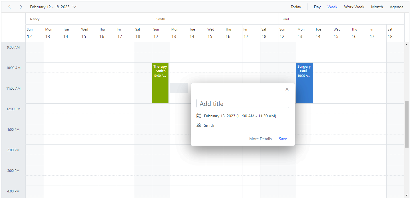 Display Resource Options Within Editor Template in ASP.NET Core Scheduler