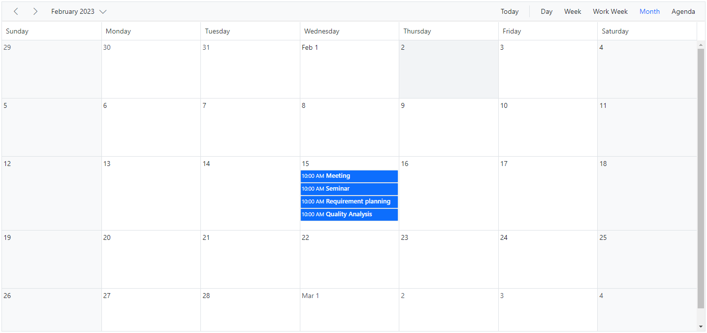 Displaying Auto Row Height in ASP.NET Core Scheduler